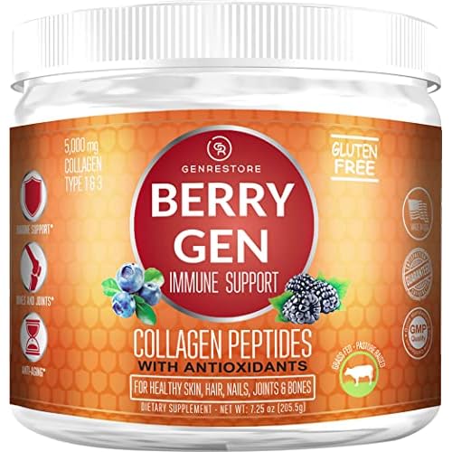 Immune System | Helps with Immune System and Powerful Antioxidant | Non-GMO | Grass-Fed Collagen Peptides Type 1 & 3 | 205.50 Grams 2