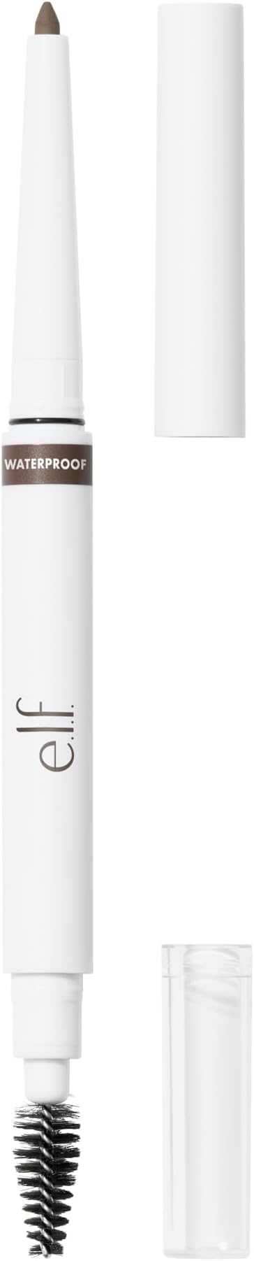 e.l.f. Instant Lift Waterproof Brow Pencil, Long-Lasting Eyebrow Pencil For Grooming & Shaping Brows, Vegan & Cruelty-Free, Deep Brown