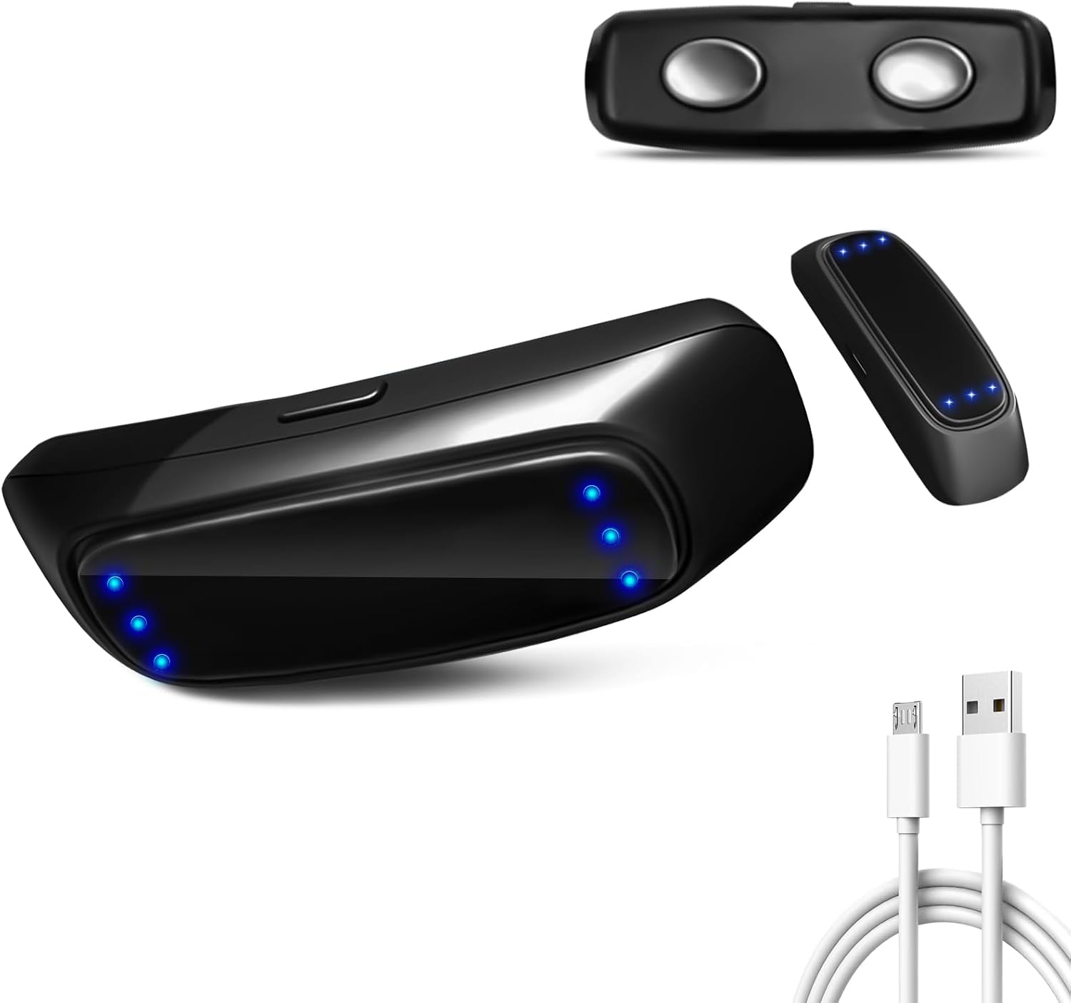 Anti Snoring Devices, Pulse Feedback, Snore Stopper Chin Mounted, 6 Adjustable Modes, Snoring Solution for Men & Women, Portable Snoring Relief for Home Travel