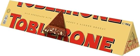 Toblerone Milk Chocolate With Honey & Almond Nougat 750g (26.5oz) - Canadian