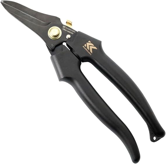 KUROKIN FM04-180NL-BG Electrician Straight Scissors with Lock, Black Gold Fujiya