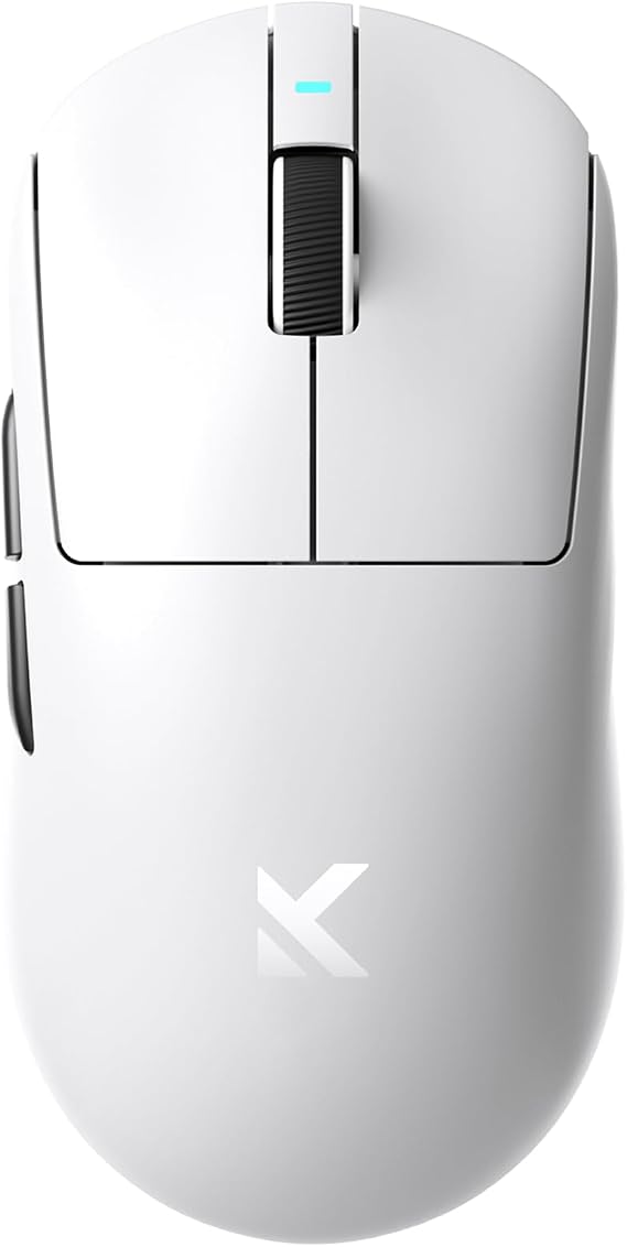 MCHOSE A7 Ultra Wireless Gaming Mouse, Tri-Mode Connection, 59 Grams, PAW3950 42K DPI Sensor, Wired/Wireless Dual 8K Polling, 130 Hour Battery Life - White