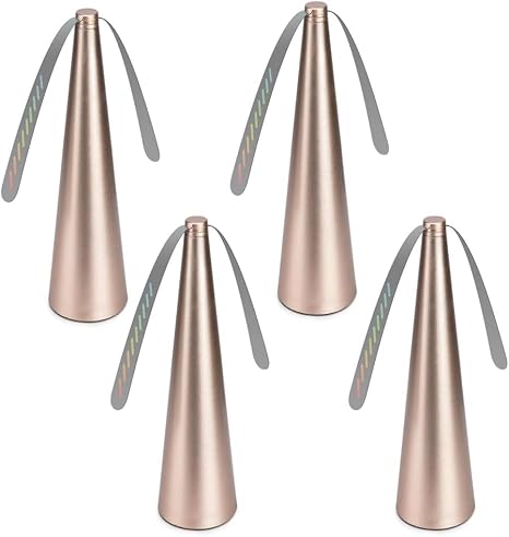 Flies Mosquitoes Repel Insect Fans, Fly Fans, Food Fly Fans,Fan for Indoor Outdoor Picnic, Insects Away From Food AA Batteries Powered (NOT INCLUDED Batteries) (Gold - 4pcs)