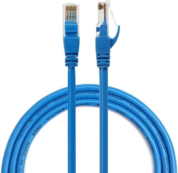 Alfais 4217 Cat6 Ethernet Patch Adsl Modem İnternet Kablosu, 15 m, Mavi