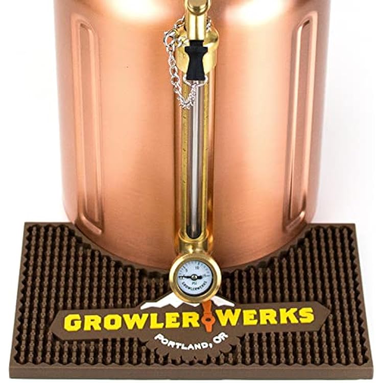 GrowlerWerks uKeg 128 Bar Mat, Brown, Small - GWA1027-128