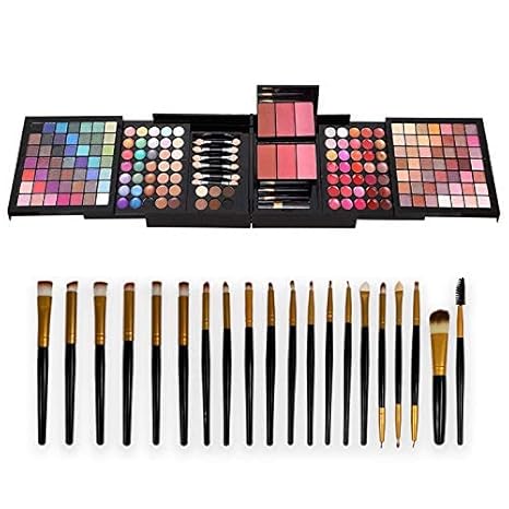 Teen Beginner Makeup Kit, Makeup Kit For Women Full Kit 177 Color Eyeshadow Palette Lipstick Set Lips Blush Foundation Eyebrow Powder With Mirror + 20pcs brush