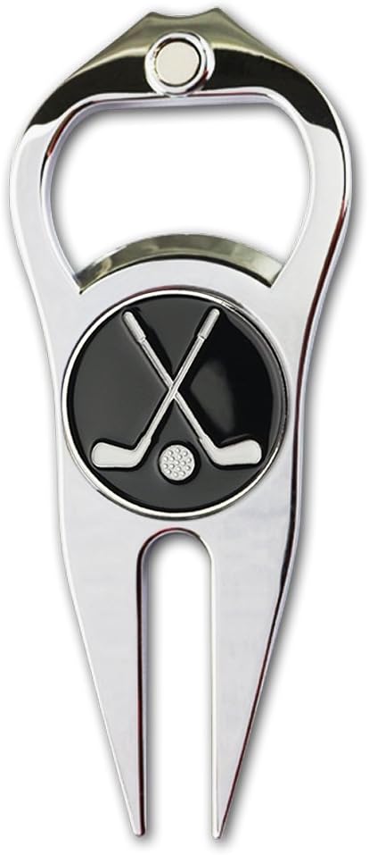 Golf Divot Repair Tool with Ball Marker, A Unique and Multi-Functional Golf Accessory, Nickel