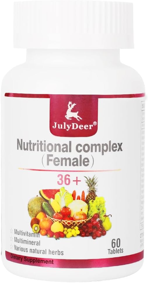 JulyDeer Multivitamin for Women 60 Tablets Complete Multimineral & Vitamin