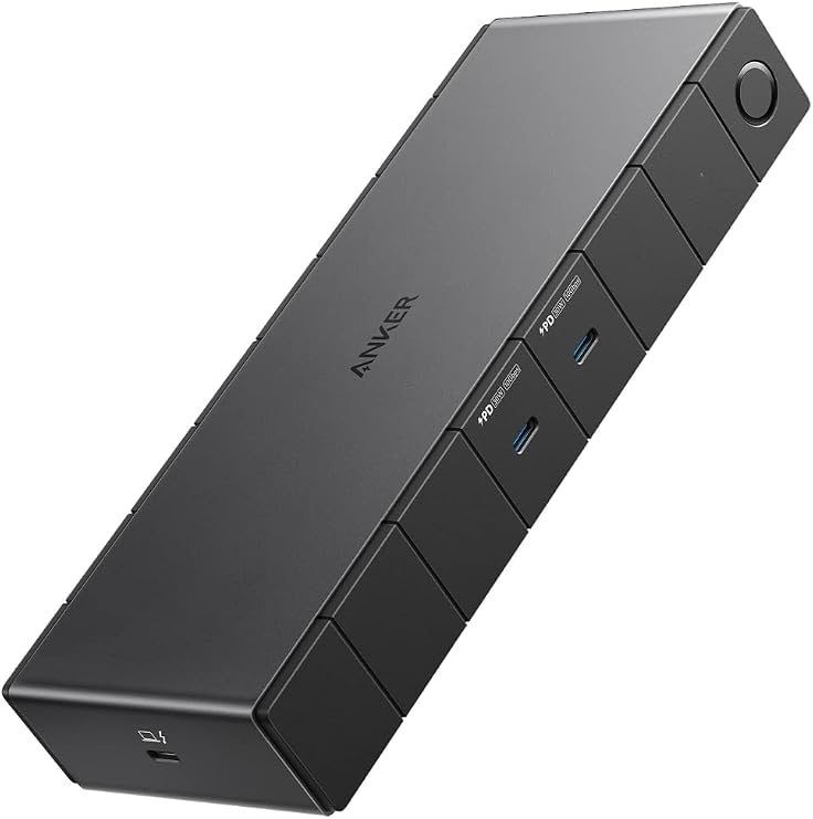 Anker 778 Thunderbolt Docking Station 12-in-1, Thunderbolt 4 4 Screen Output 8K 4K HDMI Port DisplayPort 40Gbps High-Speed Data Transfer 100W USB PD Compatible USB-C/A Port 1Gbps Ethernet Port | 4画面出力 8K 4K HDMIポート DisplayPort 40Gbps 高速データ転送 100W USB PD対応 USB-C/Aポート 1Gbps イーサネットポート 搭載