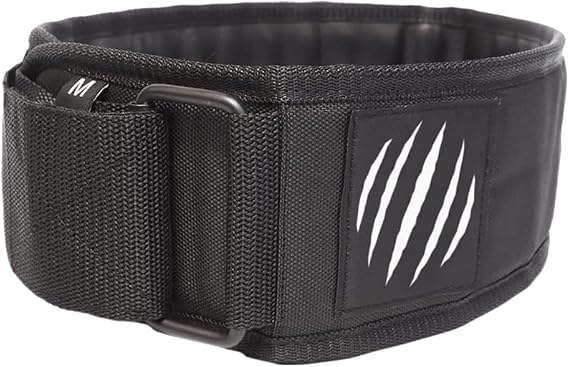 Bear KompleX Premium Leather APEX Weightlifting Belt, Abdominal & Back Support, Powerlifting, Squats and Weight Training, Low Profile Firm Back Easily Adjustable.