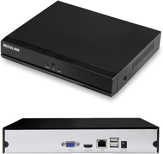 Various Channel Option NVR (1080p/3MP/4MP/5MP/8MP) Ultra HD Network Video Recorder Cloud P2P Remote Access Motion Alert (No Built-in WiFi) (10CH NVR)
