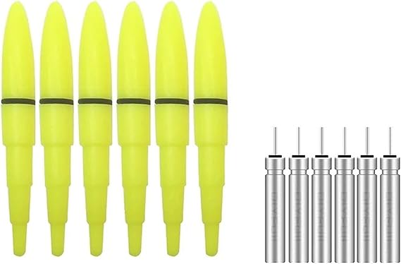 6Pcs Electronic Fishing Float Fishing Glows Stick Luminously Float Lightstick Night Fishing Light Stick Easy
