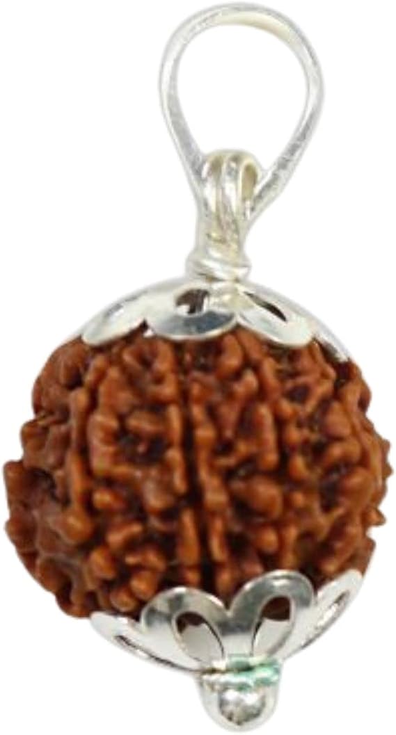 NAISHA 9 Mukhi Rudraksha ビーズネックレス、100%認定&オリジナル9面ルドラクシャシード プージャ/祈り/瞑想用
