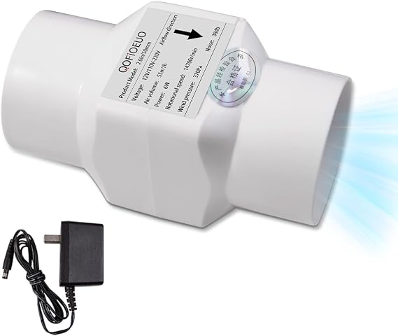 2 Inch Inline Duct Fan 6W, 50mm Mini Ventilation Blower for 3D Printer