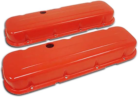 Cobra-Tek Steel Valve Covers Orange for 1965-21 Chevy BB 396-427-454-502