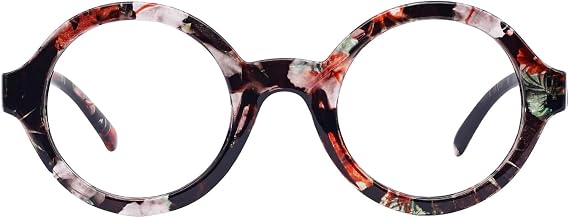 OCCI CHIARI Reading Glasses Women's Reader Black/flower Sturdy Eyewear (0 1.0 1.5 2.0 2.5 3.0 3.5 4.0 5.0 6.0)