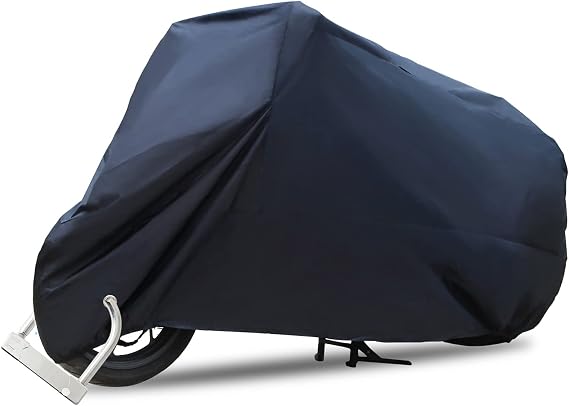 Rich Choices Small Motorcycle Scooter Cover Outdoor Waterproof Rain UV Protector Storage All Season Compatible with Honda Kawasaki Yamaha Suzuki Harley