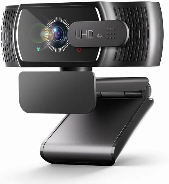 4K Webcam with Microphone for PC & Streaming Computer Camera