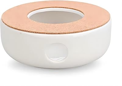 Ceramic Teapot Warmer, Teapot Heater, Tea Light Warmer, Suitable for Teapot and Mugs, 6 Inches Candles not Included