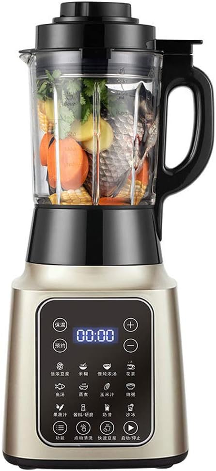 Blender Smoothie Maker, Jug Blender Smart Blender Juicer Professional Commercial for Vegetables And Fruit Smoothie Maker Blender Food Processor 58000RPM 1800W,Gold