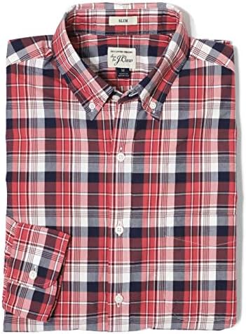 J Crew - Mens - Slim Fit - Plaid Secret Wash Cotton Shirt
