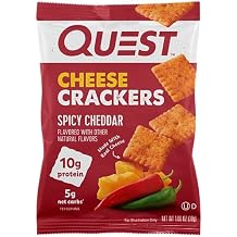 Quest Lemon Cake Protein Bars, 12 Count and Cheese Crackers, Spicy Cheddar Blast, 12 Count