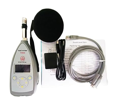 Class 1 Sound Level Meter Integrating Noise Level Meter Sound Decibel Tester with Meas. Range 25dB(A)~140dB(A) Integrating Function Statistical Analysis Function 8000 Groups Data Storage