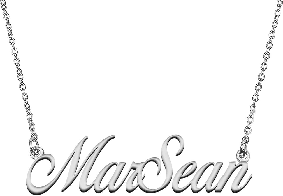 Customized Custom Script Any Name Necklace for Women | Silver Letter Pendant,Personalized Gifts for Mom,18k Gold Plated Stainless Steel Jewelry,Charm Chain for Christmas Birthday