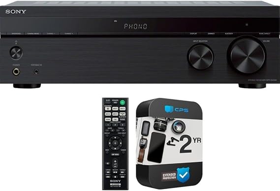 Sony STRDH190 2-Ch Stereo Receiver with Phono Inputs and Bluetooth Bundle with 2 Year CPS Enhanced Protection Pack