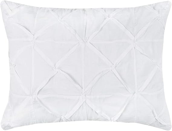 Rizzy Home | BT1884 | Polyester Quilt | 90"x92" White/Neutral/ Solid Textured
