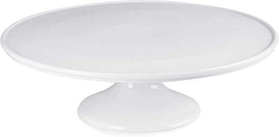 Sweese Porcelain Cake Stand 12-Inch, Round Dessert Display, Elegant White Cupcake Holder for Celebrations, Weddings, Parties Versatile Serving Platter Premium