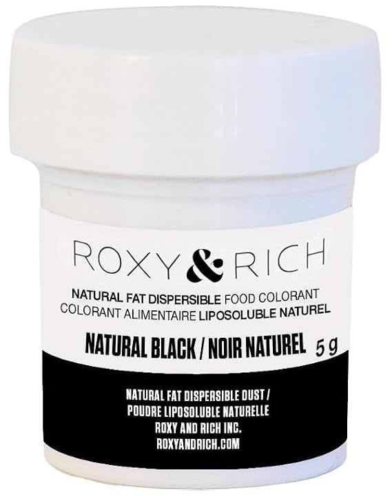 Roxy & Rich Natural Fat Dispersible Powder Food Color, 5 Grams Black