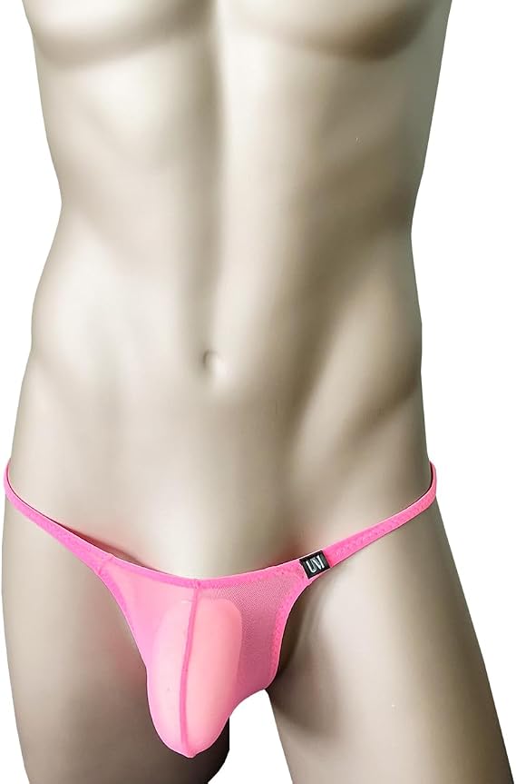 Men's Low-Rise Sheer Mesh bulge pouch Bikini Briefs Ultra-Thin Breathable Sexy Daily Thongs