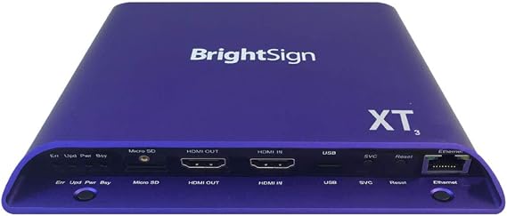 BrightSign XT1143 4K Digital Signage Player with Extended I/O, PoE, Live TV
