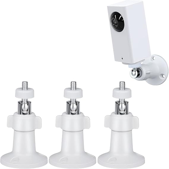 Wall Mount Compatible with Wyze Cam Pan V3 & Wyze Cam Pan V2 & Wyze Cam V3, Adjustable Mount Bracket for Wyze Cam Outdoor(Camera not Included) (3pcs)
