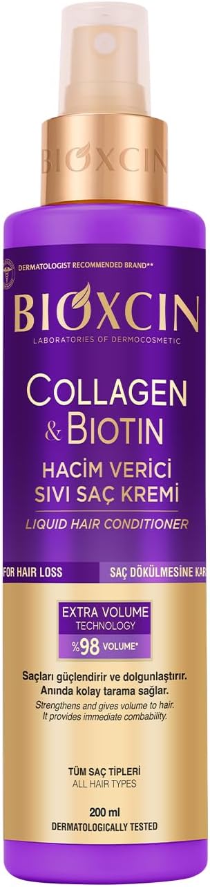 Bioxcin Collagen & Biotin Ekstra Hacim Sıvı Saç Kremi 200 ml - İnce ve Seyrek Saçlar
