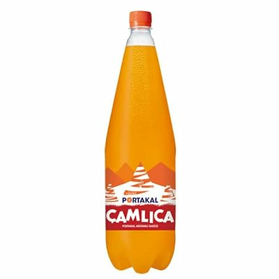 Ulker Camlica Turkish Soda with Orange Flavor 1,5lt Pack of 2 - Halal