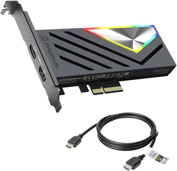 AVerMedia GC575 Live Gamer 4K 2.1 – HDMI 2.1 Capture Card for Streaming & Recording, 4K60 HDR, 1440p120, 1080p240, Ultra-Low Latency, VRR, PS5, Xbox Series X/S, PS4, Switch, OBS, Windows 11, PC