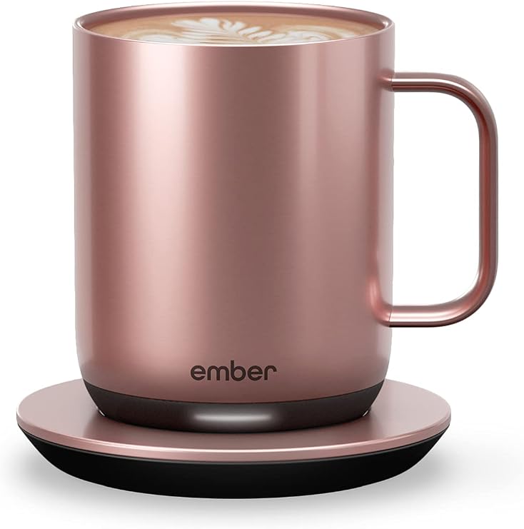 Ember Temperature Control Smart Mug 2, 10 Oz, App-Controlled Heated Coffee Mug with 80 Min Battery Life and Improved Design, White
