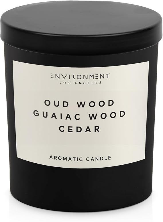 TF Oud Wood Candle, 8oz Coconut Wax, Oud, Guaiac Wood & Cedar | Inspired by designer perfume. Coconut apricot wax candle, vegan, cruelty-free, clean-burning, 1-wick candle.