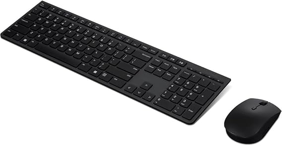 Lenovo Professional Wireless Rechargeable Combo Keyboard and Mouse-US English