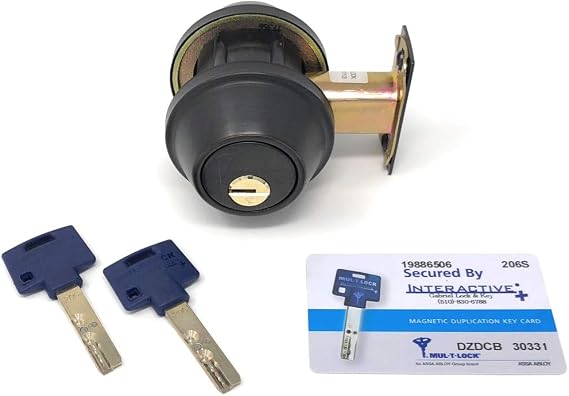 MUL-T-LOCK Double Cylinder Cronus Deadbolt Interactive+ (Oil Rubbed Bronze)
