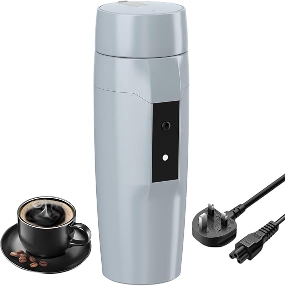 Portable Small Travel Kettle, 220V 300W, 300ml, Gray | 304 Food Grade Stainless Steel, Auto Shut-Off, Reboil Function, For Hotel Office RV