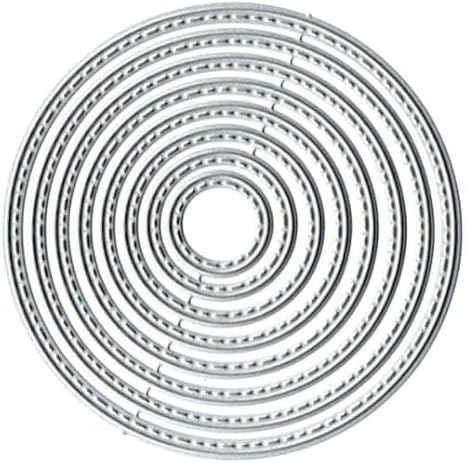 1Pc Silver Round Metal Cutting Dies Circle Frame Background Die Cuts Card Making Scrapbooking Thanksgiving Christmas Craft Dies, Scrapbooking Die Cutting Embossing