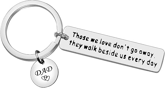 Xiahuyu Loss of Dad Memorial Keychain Sympathy Gift In Memory of Dad Remembrance Gift Loss of Father