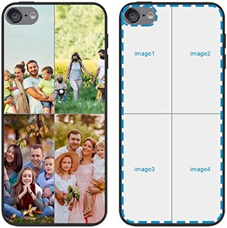 Custom Phone Case for iPod Touch 5/6/7,Customized Personalized Multi-Picture Collage Photos Cover Anti-Scratch Shock-Resistant Soft Protective TPU Phone Case
