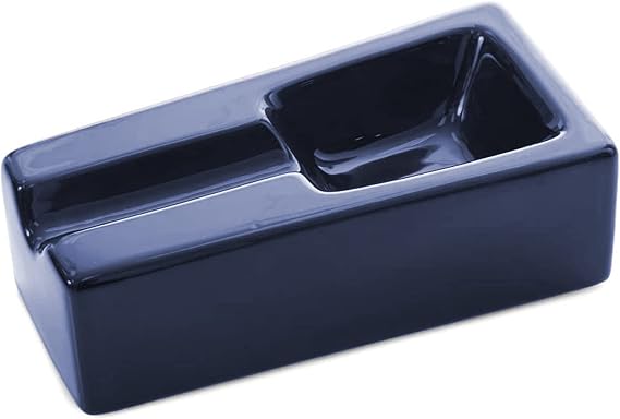 Mantello Cigar Ashtray- Cobalt Blue Ceramic Cigar Ashtray for Patio/Outdoor Use