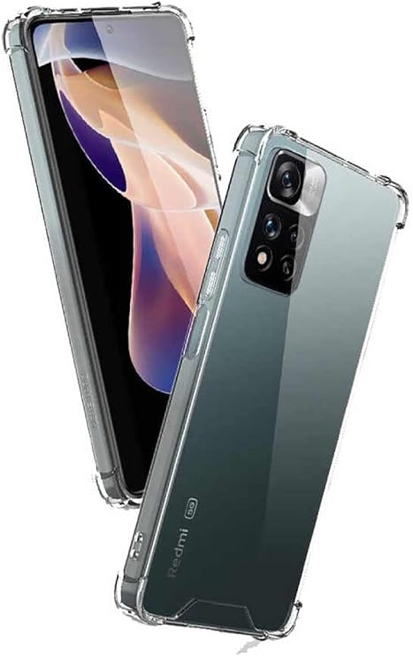 KZY İletişim Xiaomi Redmi Note 11 Pro ile uyumlu ile Uyumlu Kapak Şeffaf Airbag Antishock Köşe Korumalı Silikon Kılıf