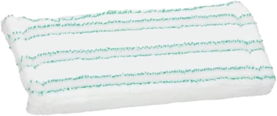 Quick Shine Hard Surface Floor Mop Refill Pad 12" Wx6 Dx1/2 H | Washable & Reusable | Scoops, Lifts & Traps Dirt & Debris | Incredibly Thick & Absorbent |Dual Green Power Strips Polish and Clean
