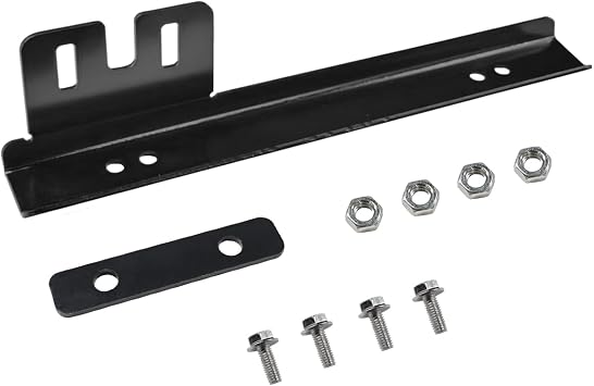 Car License Plate Bracket Holder, Aluminum Front Bumper License Plate Relocator Frame Holder Bar, License Plate Mount Bracket Kit with Bolts and Nuts, Universal License Plate Holder (Black)